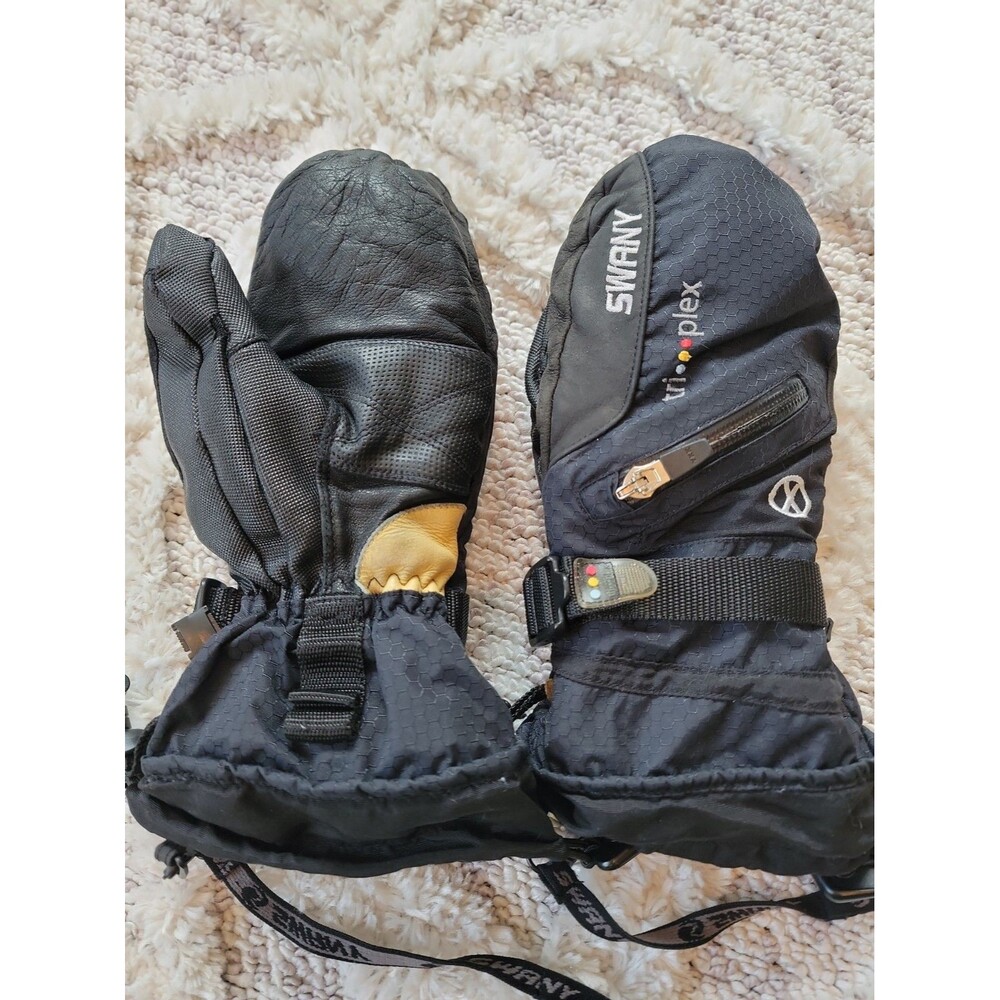 Swany Tri-Plex Womens Ski Gloves Size Large Leather Palm